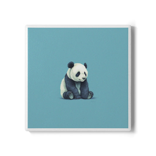 Panda Cub Ceramic Coaster – Cute Animal Lover Gift