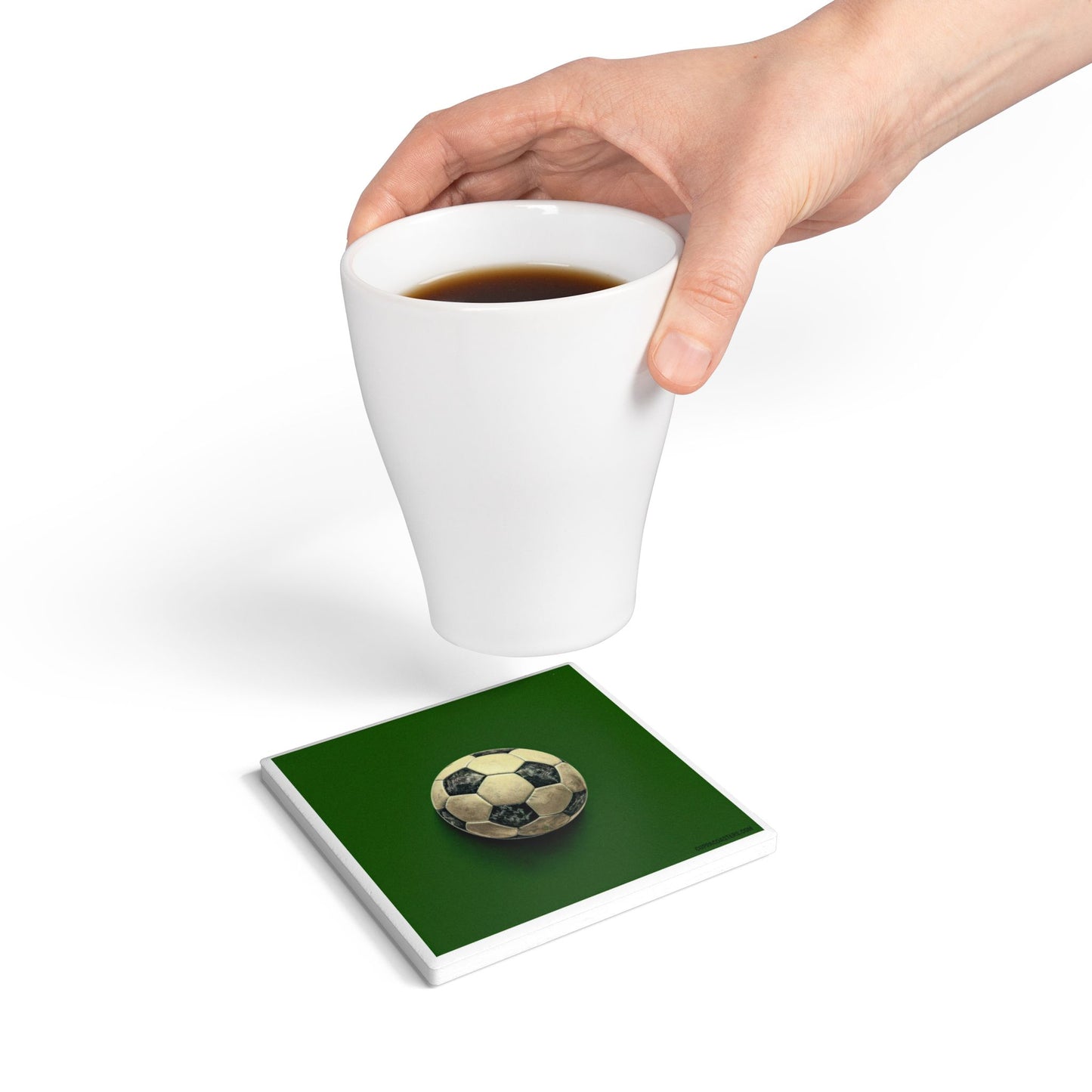 Goal Getter Ceramic Coaster – Kick Back in Style ⚽💚