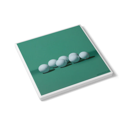 Golf Balls Ceramic Coaster – Tee Time Elegance ⛳️🟢