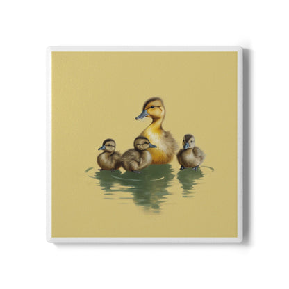 Ducklings Ceramic Drinks Coaster – Charming Nature Wildlife Art