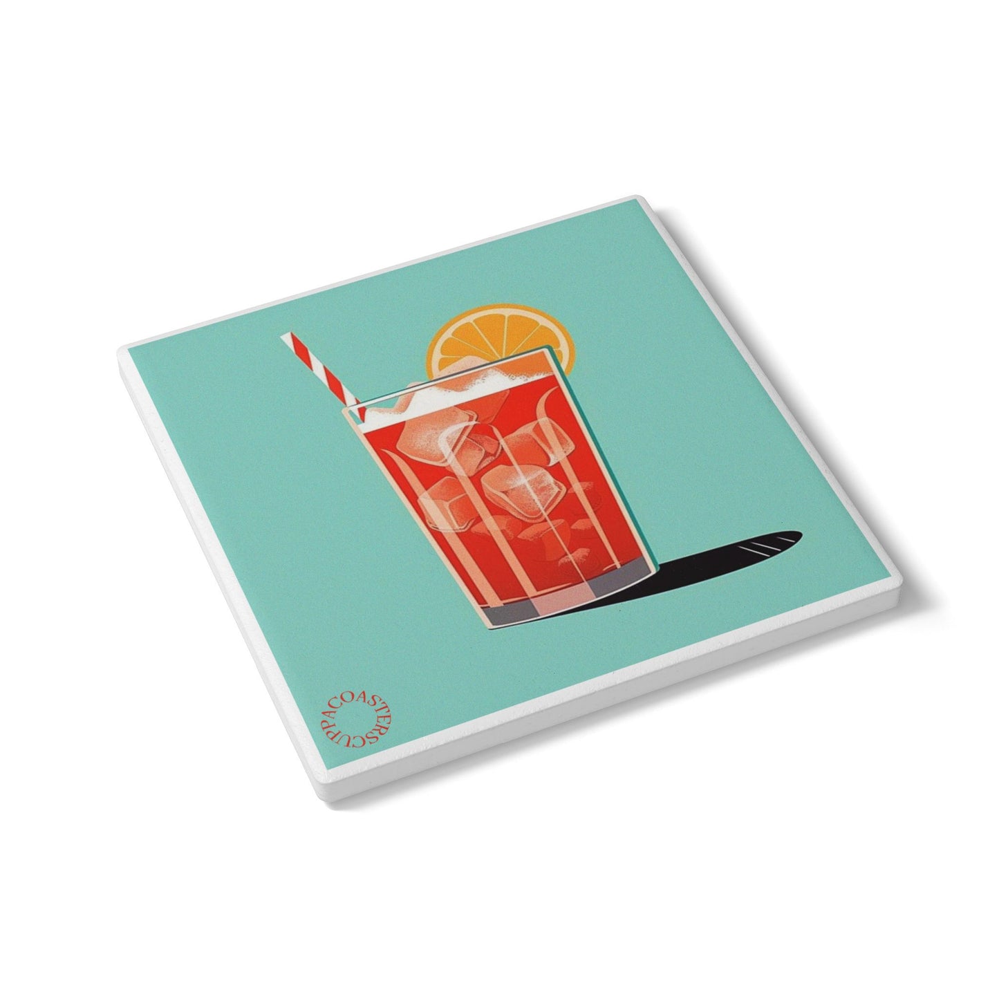 🍹 The Summer Spritz Ceramic Coaster – Fresh & Retro