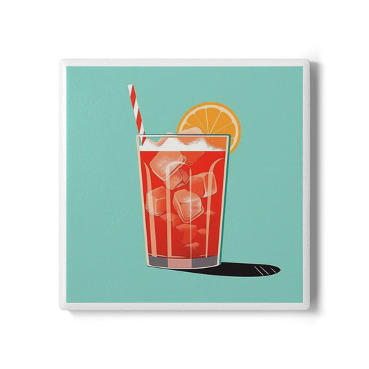 Iced Tea Dreams Ceramic Coaster – Sip, Chill, Repeat 🍊🧊