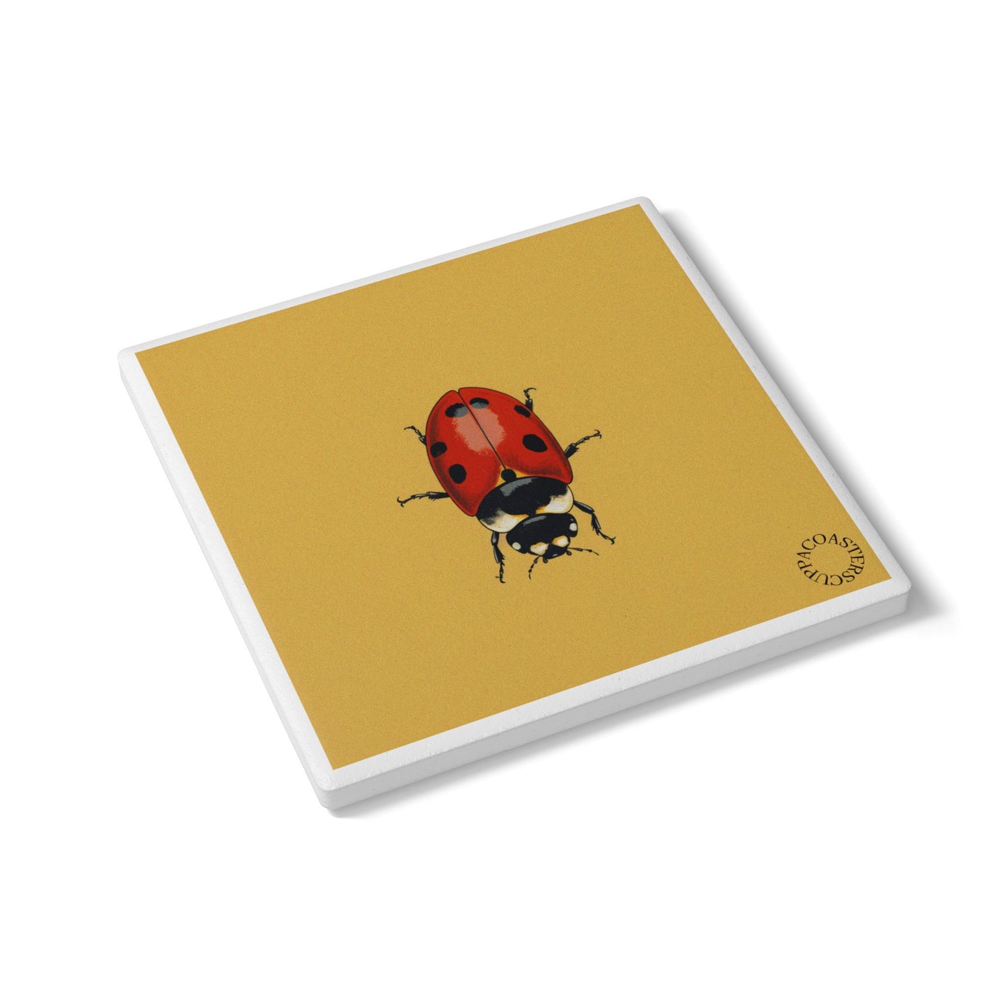 🐞 The “Lucky Ladybird” Ceramic Coaster – Bright, Bold, Timeless