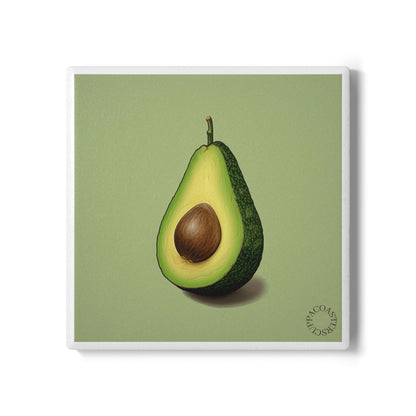 🥑 “Avocado Half” Ceramic Coaster – Fresh Produce Collection