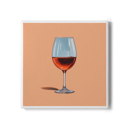 Sip Happens Ceramic Coaster – Cork, Cabernet, and Class 🍷🪵