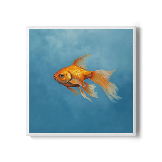 Goldfish Glide Ceramic Coaster – Swim Into Style 🐟💧