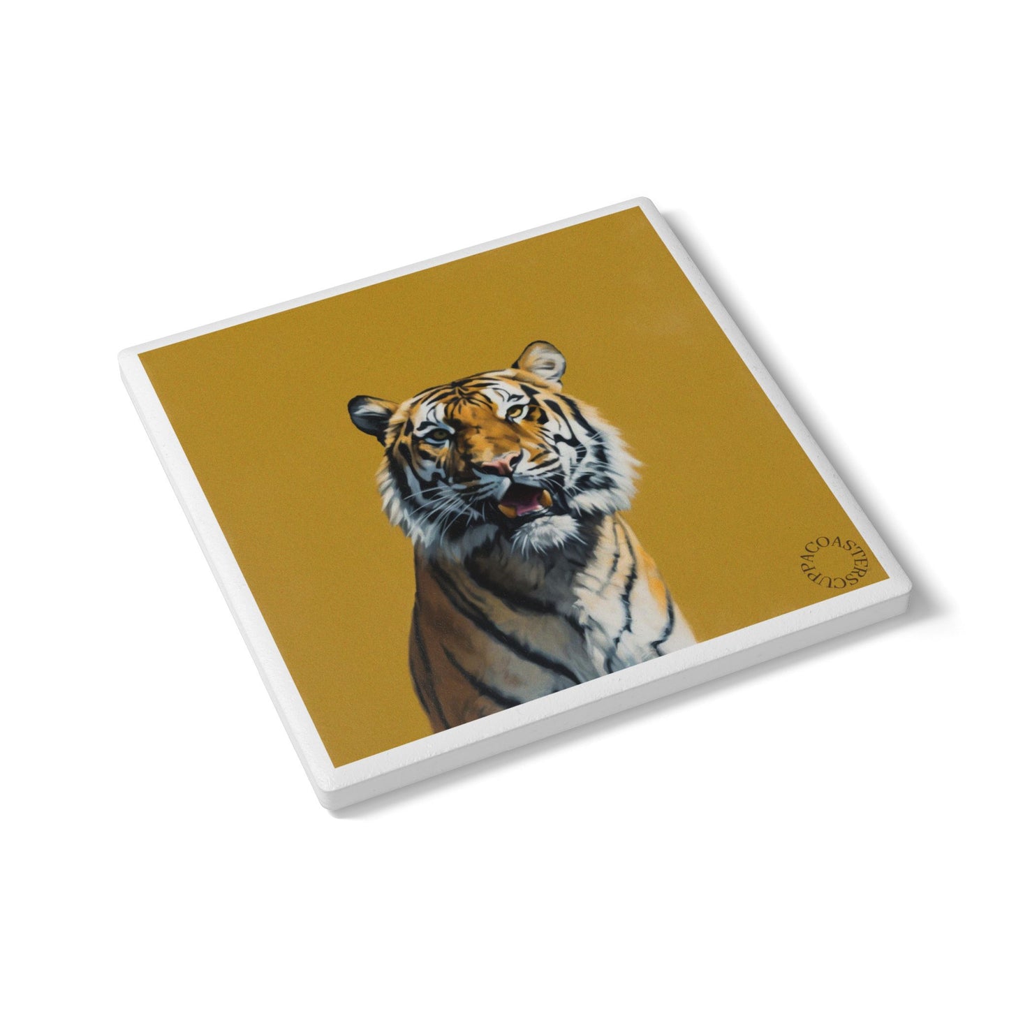 🐅 The Bengal Tiger Ceramic Coaster – Strength & Majesty