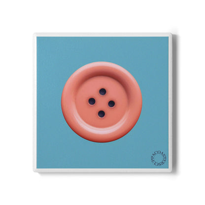 🧵 “Cute as a Button” Ceramic Coaster – Simple, Sweet, and Full of Charm