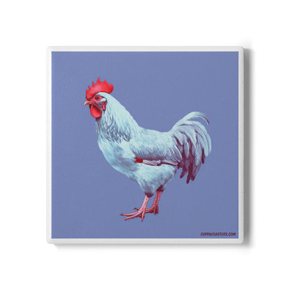 Rooster Rise Ceramic Coaster – Wake Up Your Tabletop 🐓☕