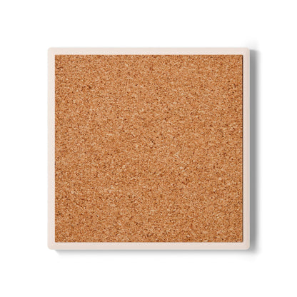 White Hydrangea Vase Coaster – Elegant Floral Art Ceramic & Cork