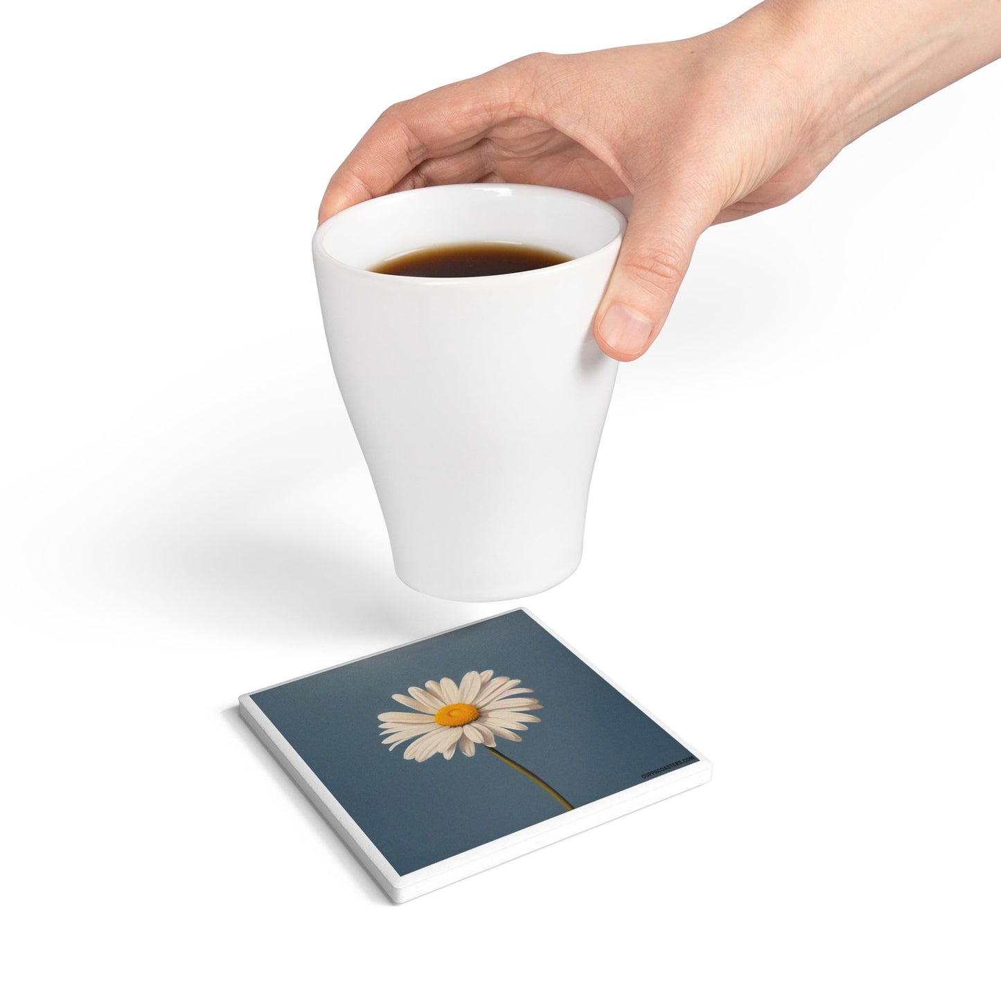 Whoopsie Daisy Ceramic Coaster – Bloom & Sip Edition 🌼☕