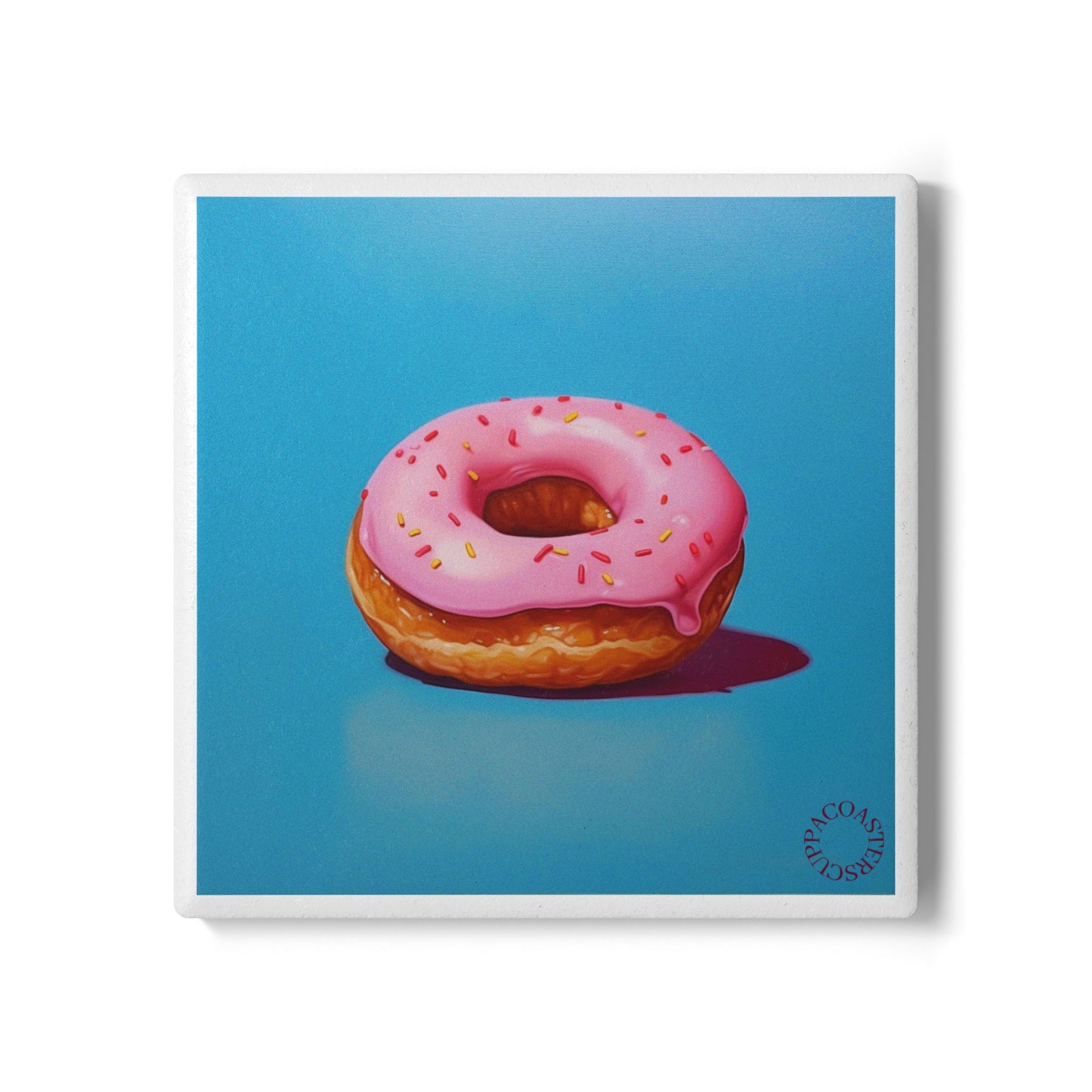 🍩 “Donut Disturb” Ceramic Coaster – Pop Art with a Sweet Twist