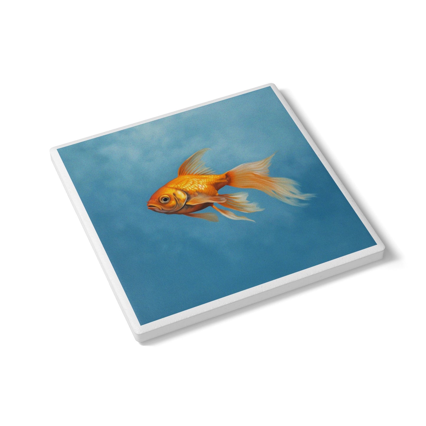 Goldfish Glide Ceramic Coaster – Swim Into Style 🐟💧
