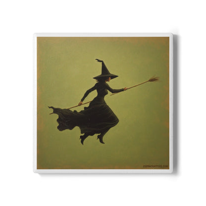 Witching Hour Ceramic Drinks Coaster – Spell Binding with Every Sip 🧹