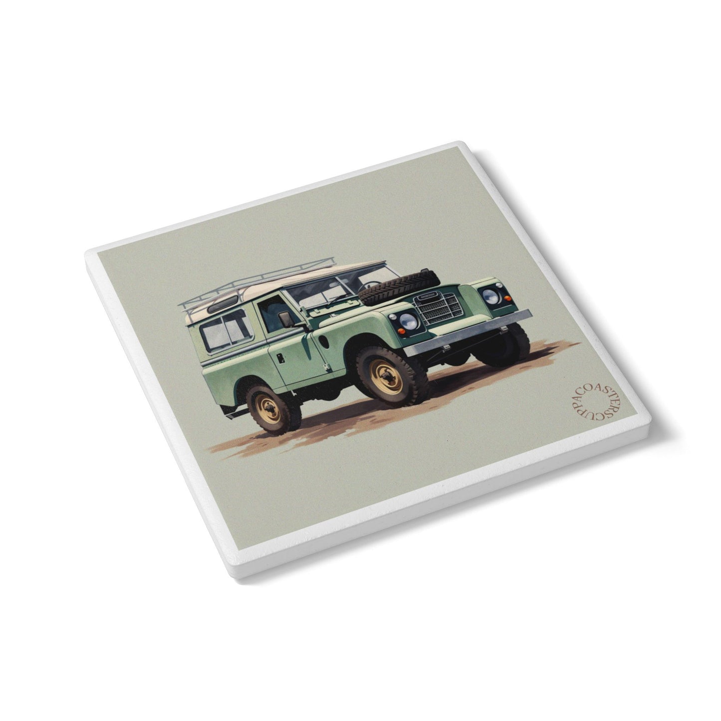 🚙 Land Rover Ceramic Coaster – Classic Adventure