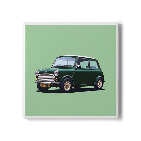 Mini Car Ceramic Coaster – Retro Auto Gift