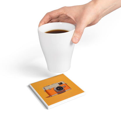 Retro Camera Ceramic Drinks Coaster