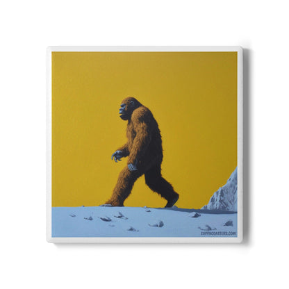 Not Yeti Ceramic Coaster – Cryptid Chic Edition 🐾☕