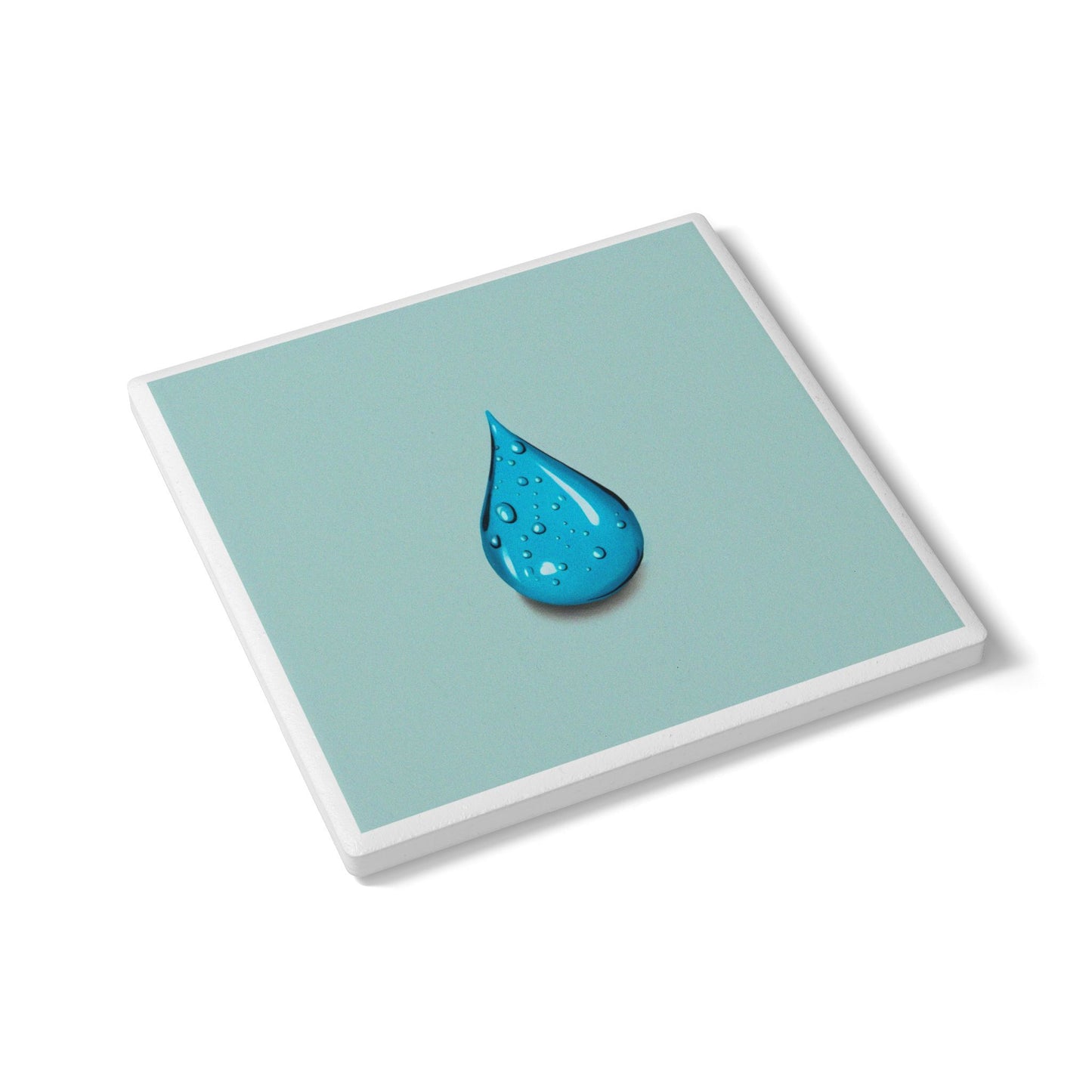 Droplet Ceramic Coaster – Minimalist Water Drop Gift