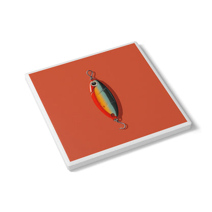 Hooked Ceramic Coaster – For Drinks That Catch Attention 🎣🟥
