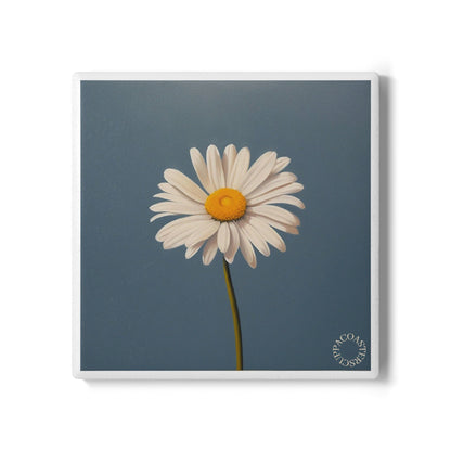 🌼 Daisy Ceramic Coaster – Pure & Simple