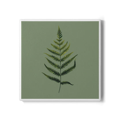 Fern & Form Ceramic Coaster – Nature’s Quiet Statement 🌿🧘