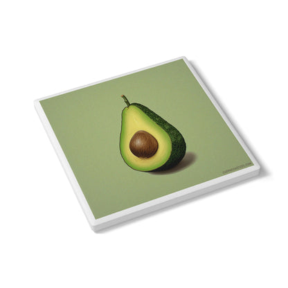 Avocado Half Ceramic Coaster – Brunch Mood Edition 🥑☀️