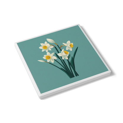 Daffodil Ceramic Coaster – Spring Floral Gift