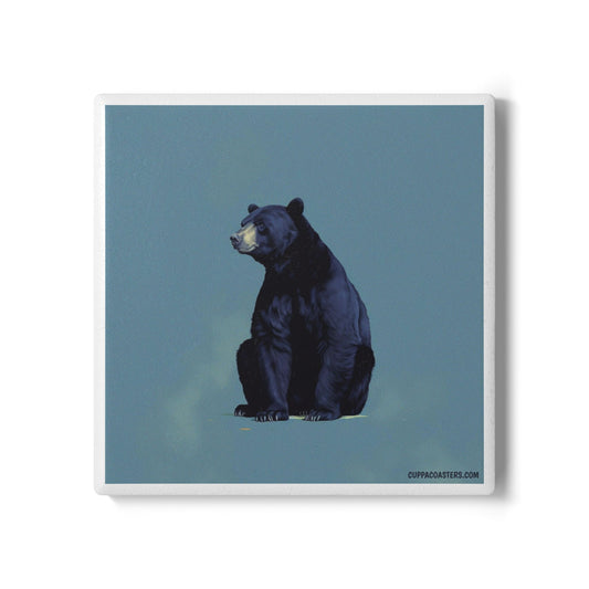 Bear Necessities Ceramic Coaster – Wild Style, Tamed for Your Table 🐻💙