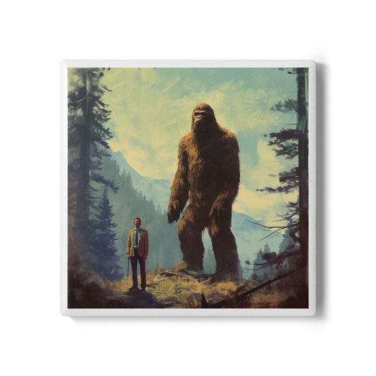 Bigfoot Ceramic Coaster – Mythical Adventure Gift