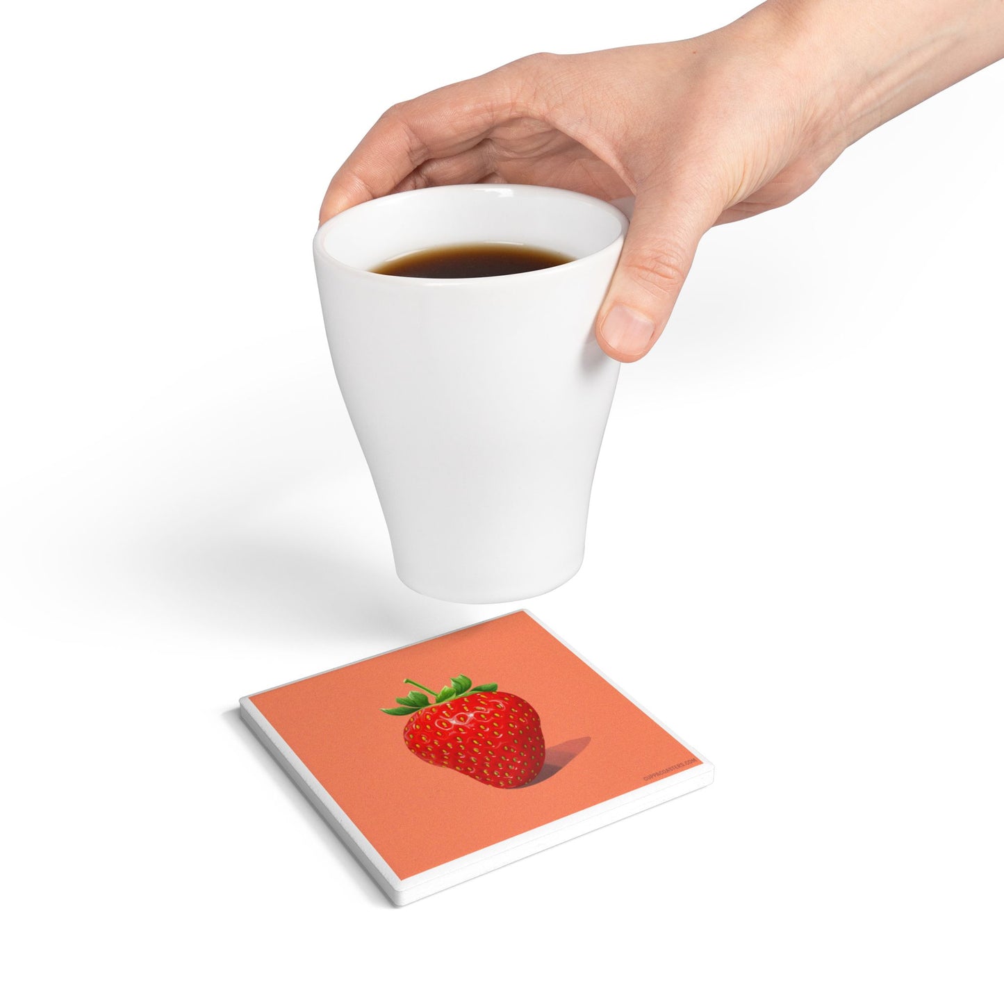 Berry Nice Ceramic Coaster – Sweet & Juicy Edition 🍓☕