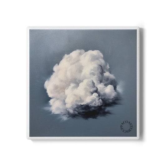 ☁️ “Soft Cloud” Ceramic Coaster – Calm Skies, Quiet Moments