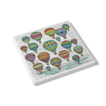 Balloon Breeze Ceramic Coaster – Elevate Your Sip 🎈☁️