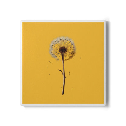 Dandelion Ceramic Coaster – Artistic Floral Gift