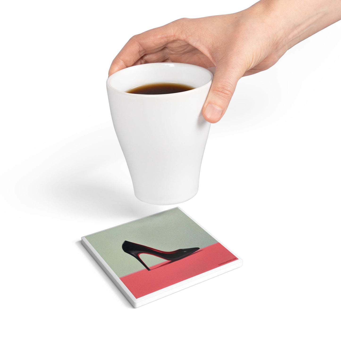 High Heel Elegance Ceramic Coaster – Runway Ready Edition 👠☕