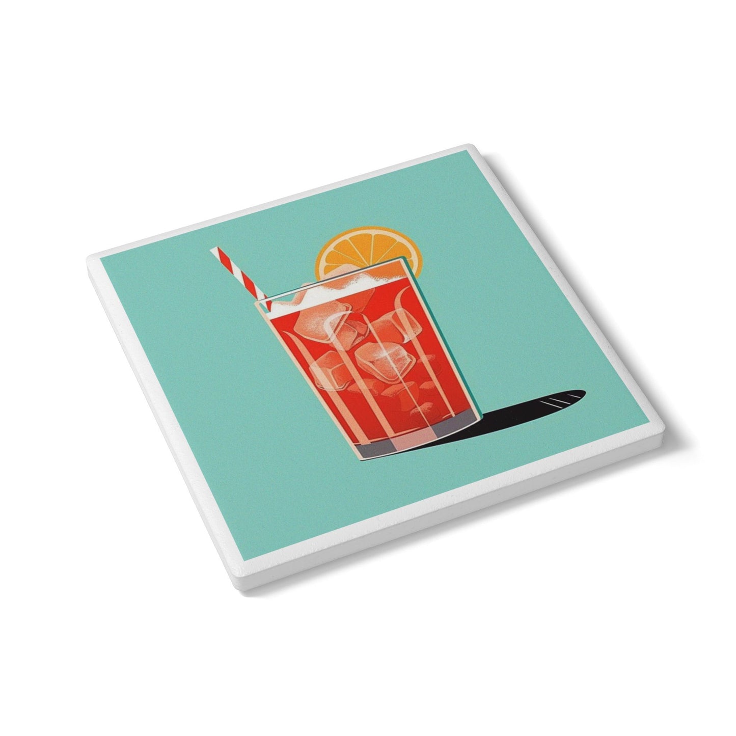 Iced Tea Dreams Ceramic Coaster – Sip, Chill, Repeat 🍊🧊