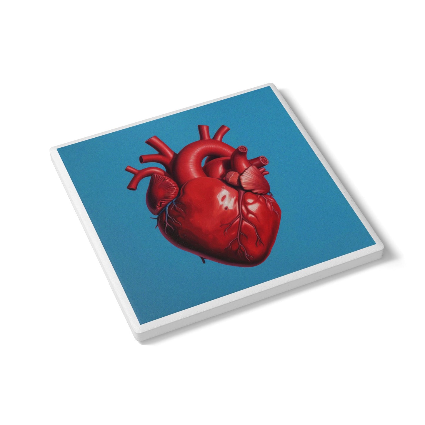 Anatomical Heart Ceramic Drinks Coaster – Medical Art Décor