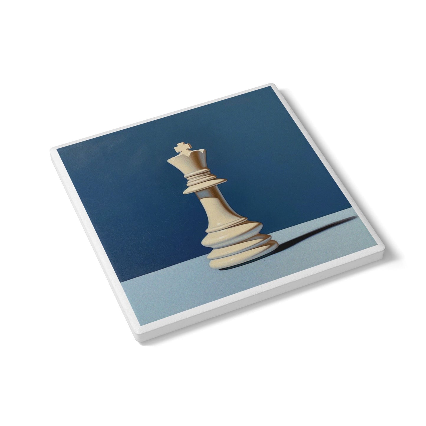 King Chess Piece Ceramic Coaster – Strategy Lover Gift