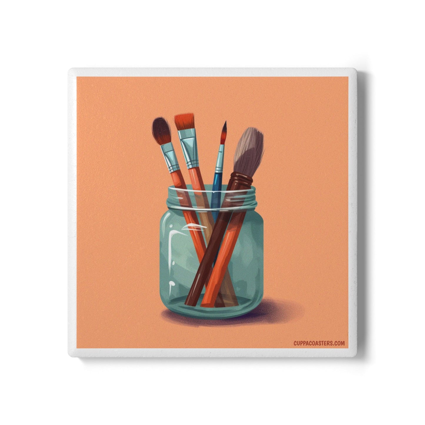 Sip & Sketch Ceramic Coaster – Studio Rituals Edition ☕🎨